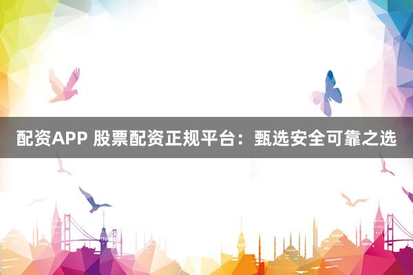 配资APP 股票配资正规平台：甄选安全可靠之选