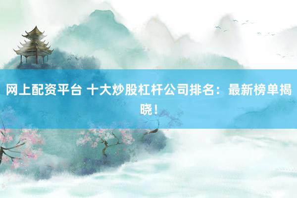 网上配资平台 十大炒股杠杆公司排名：最新榜单揭晓！