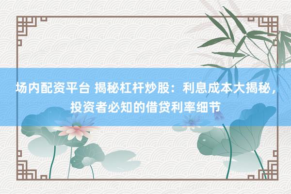 场内配资平台 揭秘杠杆炒股：利息成本大揭秘，投资者必知的借贷利率细节