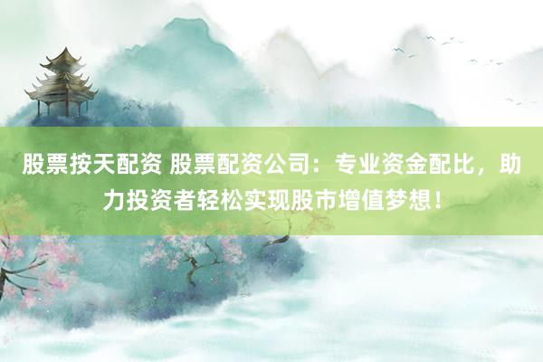 股票按天配资 股票配资公司：专业资金配比，助力投资者轻松实现股市增值梦想！