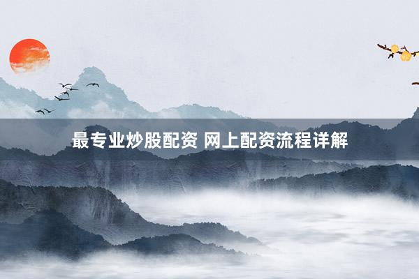 最专业炒股配资 网上配资流程详解