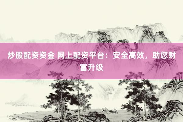 炒股配资资金 网上配资平台：安全高效，助您财富升级