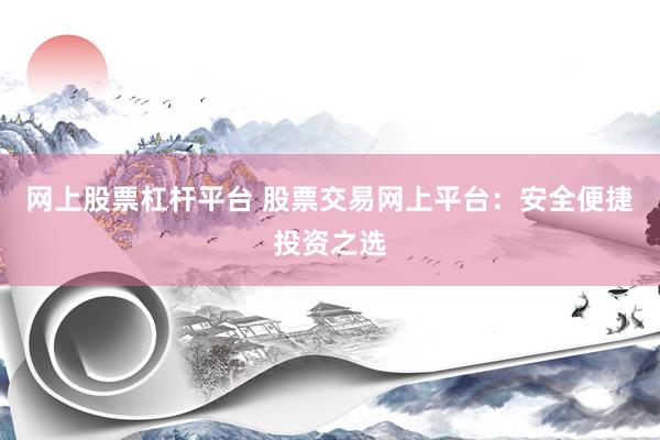 网上股票杠杆平台 股票交易网上平台：安全便捷投资之选