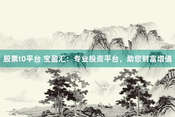 股票t0平台 宝盈汇：专业投资平台，助您财富增值