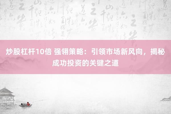 炒股杠杆10倍 强翎策略：引领市场新风向，揭秘成功投资的关键之道